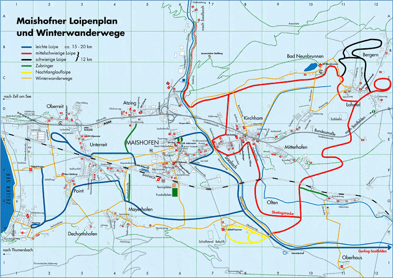 mapa stezky maishofen